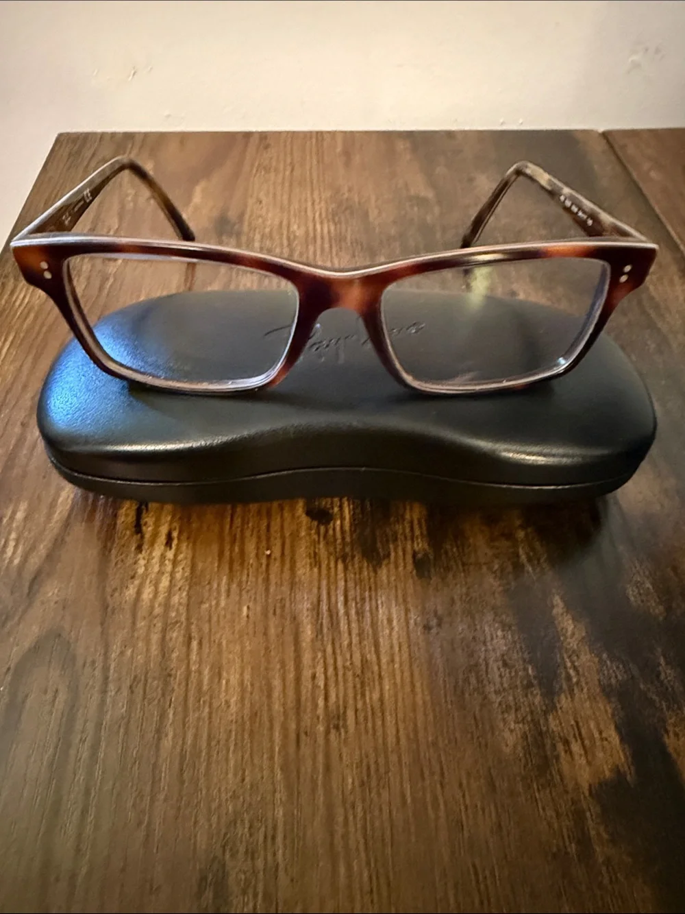 Ray-Ban Men's Tortoiseshell Rectangular Glasses
